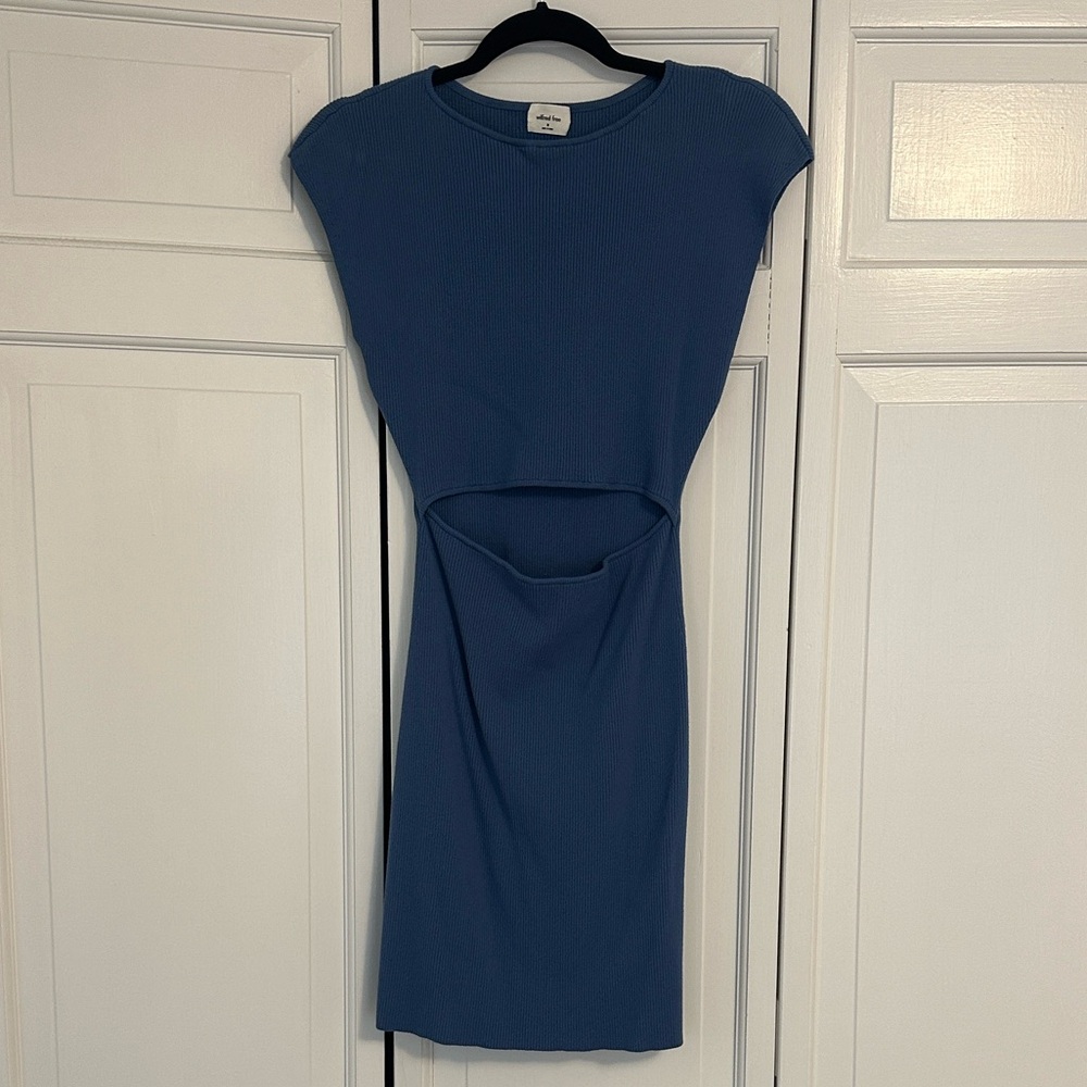 Wilfred Free CUT-OUT KNIT MINI DRESS